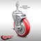 Service Caster 5 Inch SS Red Polyurethane Swivel 3/8 Inch Threaded Stem Caster with Brake SCC SCC-SSTS20S514-PPUB-RED-TLB-381615 - alternate 1
